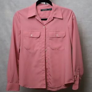 Pink button down dress shirt